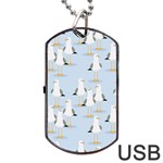 Cute-seagulls-seamless-pattern-light-blue-background Dog Tag USB Flash (Two Sides) Front