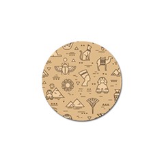 Egyptian-seamless-pattern-symbols-landmarks-signs-egypt Golf Ball Marker (4 Pack) by Salman4z