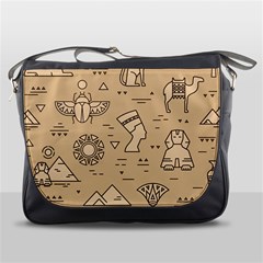 Egyptian-seamless-pattern-symbols-landmarks-signs-egypt Messenger Bag by Salman4z