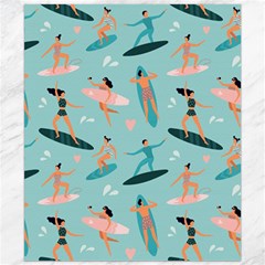 Beach-surfing-surfers-with-surfboards-surfer-rides-wave-summer-outdoors-surfboards-seamless-pattern- Canvas 20  X 24  by Salman4z