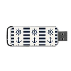Nautical-seamless-pattern-vector-illustration Portable Usb Flash (two Sides) by Salman4z