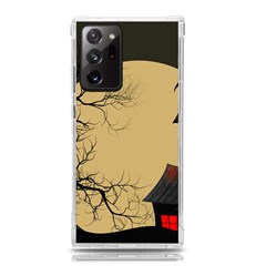 Halloween Moon Haunted House Full Moon Dead Tree Samsung Galaxy Note 20 Ultra Tpu Uv Case by Ravend