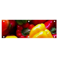 Colorful Capsicum Banner And Sign 6  X 2  by Sparkle