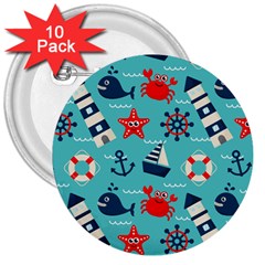 Seamless-pattern-nautical-icons-cartoon-style 3  Buttons (10 Pack)  by Salman4z