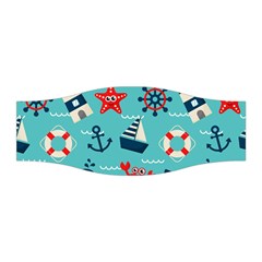 Seamless-pattern-nautical-icons-cartoon-style Stretchable Headband by Salman4z