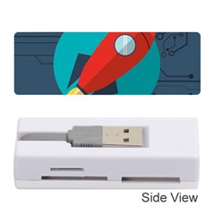 Rocket-with-science-related-icons-image Memory Card Reader (stick) by Salman4z