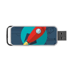 Rocket-with-science-related-icons-image Portable Usb Flash (one Side) by Salman4z