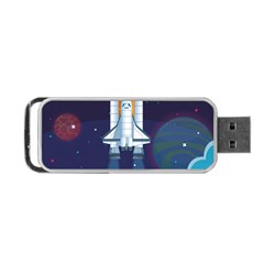 Spaceship-milkyway-galaxy Portable Usb Flash (one Side) by Salman4z