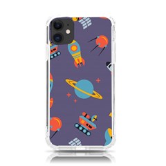 Space-seamless-pattern Iphone 11 Tpu Uv Print Case by Salman4z