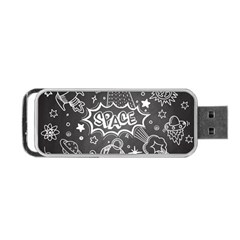 Vector-flat-space-design-background-with-text Portable Usb Flash (two Sides) by Salman4z
