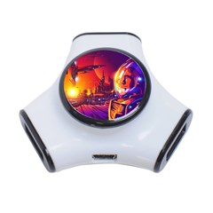 Far-future-human-colonization 3-port Usb Hub by Salman4z