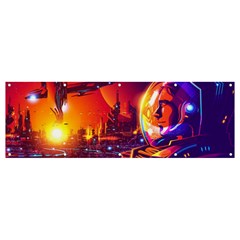 Far-future-human-colonization Banner And Sign 12  X 4  by Salman4z