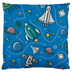 About-space-seamless-pattern Large Cushion Case (one Side) by Salman4z