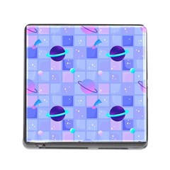Seamless-pattern-pastel-galaxy-future Memory Card Reader (square 5 Slot) by Salman4z
