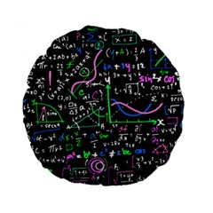 Math-linear-mathematics-education-circle-background Standard 15  Premium Round Cushions by Salman4z