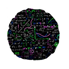 Math-linear-mathematics-education-circle-background Standard 15  Premium Flano Round Cushions by Salman4z