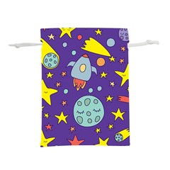 Card-with-lovely-planets Lightweight Drawstring Pouch (s) by Salman4z