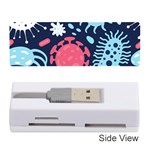 Seamless-pattern-microbes-virus-vector-illustration Memory Card Reader (Stick) Front