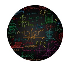 Mathematical-colorful-formulas-drawn-by-hand-black-chalkboard Mini Round Pill Box (pack Of 3) by Salman4z