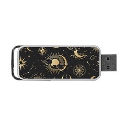 Asian-seamless-pattern-with-clouds-moon-sun-stars-vector-collection-oriental-chinese-japanese-korean Portable Usb Flash (one Side) by Salman4z