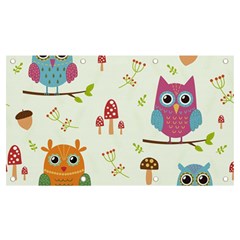 Forest-seamless-pattern-with-cute-owls Banner And Sign 7  X 4  by Salman4z