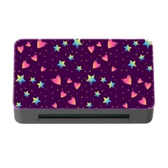 Colorful-stars-hearts-seamless-vector-pattern Memory Card Reader With Cf by Salman4z