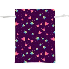 Colorful-stars-hearts-seamless-vector-pattern Lightweight Drawstring Pouch (xl) by Salman4z