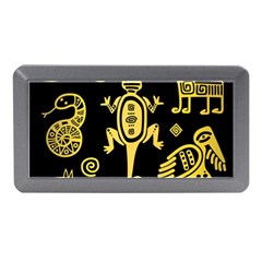 Mexican-culture-golden-tribal-icons Memory Card Reader (mini) by Salman4z