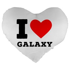 I Love Galaxy  Large 19  Premium Heart Shape Cushions by ilovewhateva