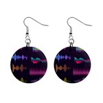 Colorful-sound-wave-set Mini Button Earrings Front
