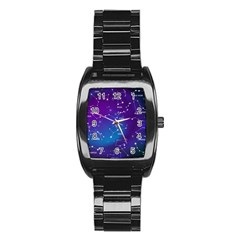 Realistic-night-sky-poster-with-constellations Stainless Steel Barrel Watch by Salman4z