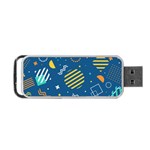 Flat-design-geometric-shapes-background Portable USB Flash (One Side) Front