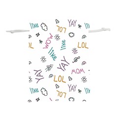 Doodle Pattern Lightweight Drawstring Pouch (l) by pakminggu