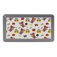 Background Pattern Texture Design Dog Music Memory Card Reader (mini) by pakminggu