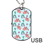 Pigs Pattern Art Design Drawing Sketch Wallpaper Dog Tag USB Flash (Two Sides) Front