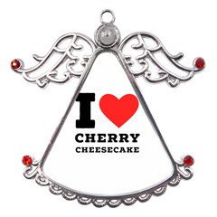 I Love Cherry Cheesecake Metal Angel With Crystal Ornament by ilovewhateva