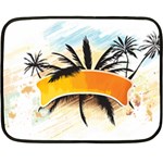 Hawaii Beach Summer Two Sides Fleece Blanket (Mini) 35 x27  Blanket Front