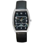 Remote Work Work From Home Online Work Barrel Style Metal Watch Front