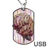 Brain Think Neurons Circuit Dog Tag USB Flash (One Side) Front