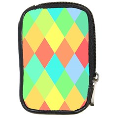 Low Poly Triangles Compact Camera Leather Case by danenraven