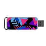 Memphis Pattern Geometric Abstract Portable USB Flash (Two Sides) Back