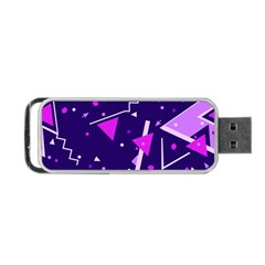 Purple Blue Geometric Pattern Portable Usb Flash (two Sides) by danenraven