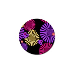 Seamless Halloween Day Of The Dead Golf Ball Marker (10 Pack) by danenraven