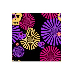 Seamless Halloween Day Of The Dead Satin Bandana Scarf 22  X 22  by danenraven