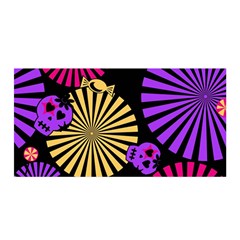 Seamless Halloween Day Of The Dead Satin Wrap 35  X 70  by danenraven