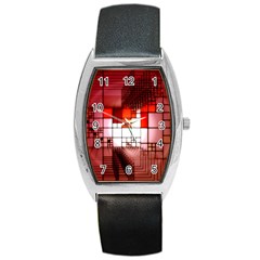 Pattern Structure Light Patterns Barrel Style Metal Watch by danenraven