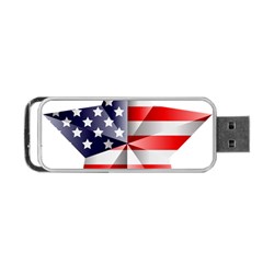 United States Of America Flag Of The United States Independence Day Portable Usb Flash (one Side) by danenraven