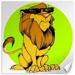 Lion Cartoon Parody Canvas 12  X 12  by danenraven