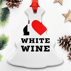 I Love White Wine Ornament (christmas Tree)  by ilovewhateva