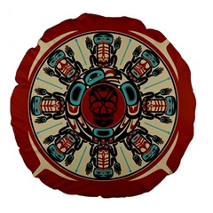 Grateful Dead Pacific Northwest Large 18  Premium Flano Round Cushions by Mog4mog4